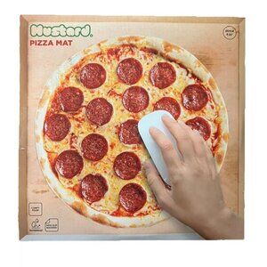 Mustard Novelty Pizza Mouse Round Pad